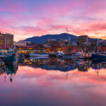 Hobart docks sunrise