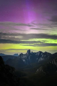 Aurora over Federation Peak