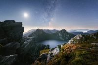 Crescent Moon at Lake Oberon